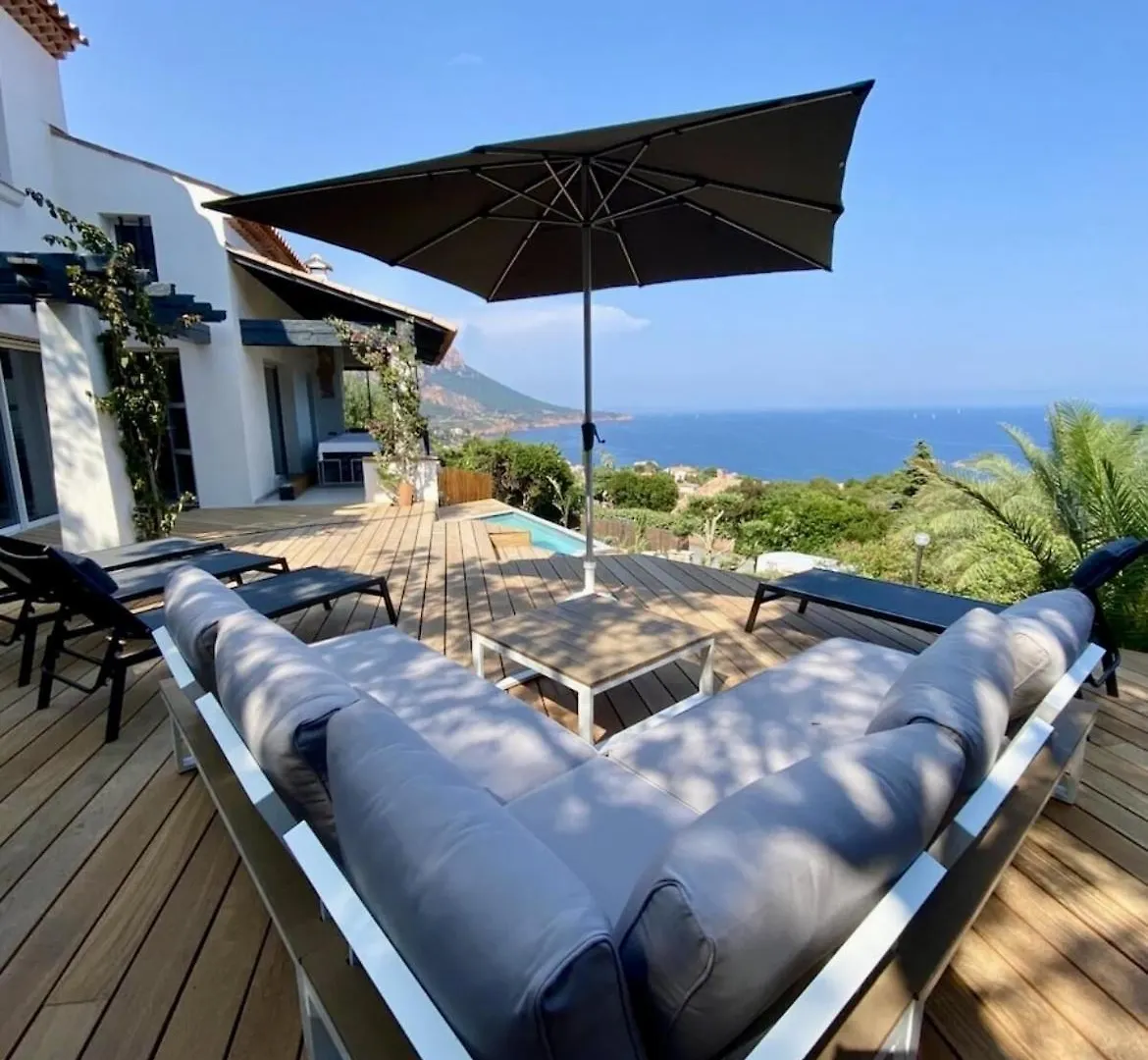 Superbe Vue Mer Et Esterel, Villa Neuve Pour 8-10 Personnes, Clim, Piscine Saint-Raphael