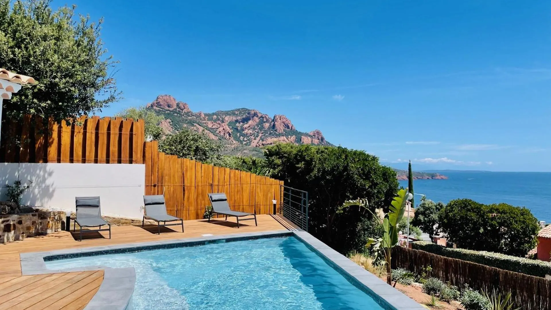 Superbe Vue Mer Et Esterel, Villa Neuve Pour 8-10 Personnes, Clim, Piscine Saint-Raphael